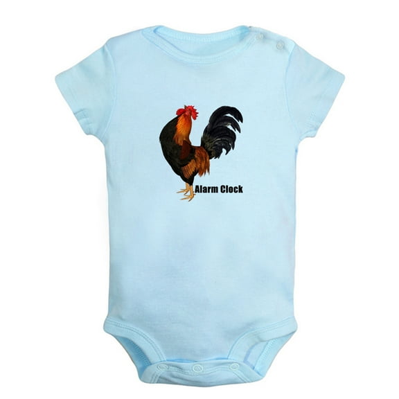 Alarm Clock Funny Rompers For Babies, Animal Cock Pattern Cute Jumpsuit, Newborn Baby Unisex Bodysuits, Infant Jumpsuits, Toddler 0-24 Months Kids One-Piece Oufits