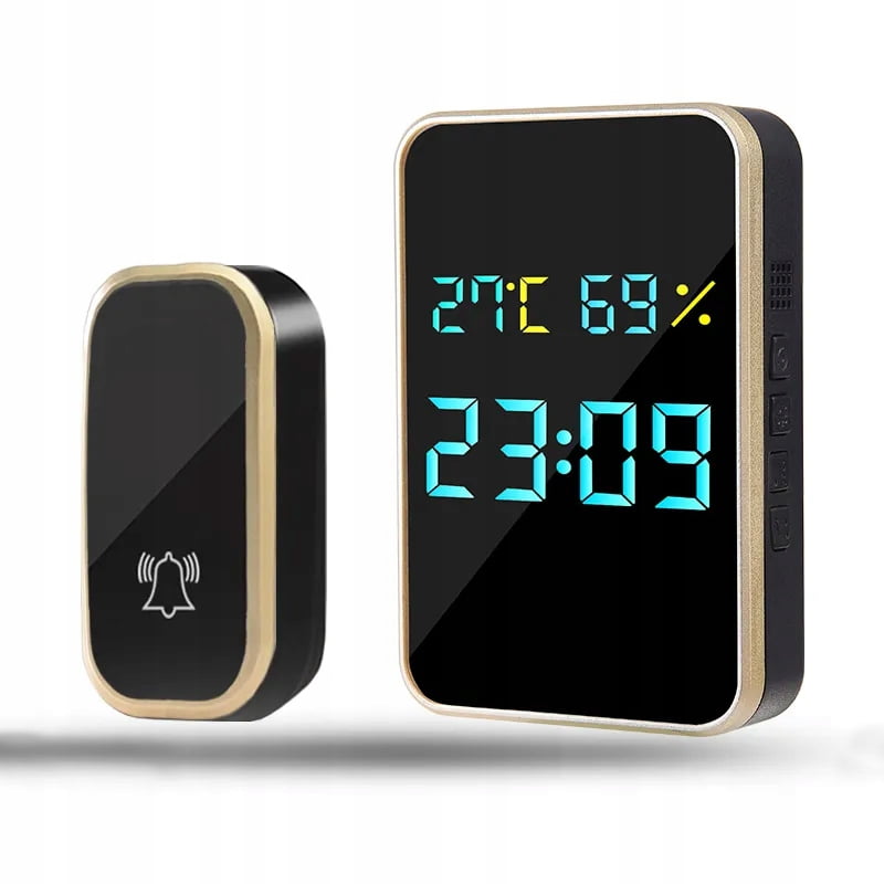 Alarm Clock Hygrometer All-in-one Room Temperature Wireless Doorbell