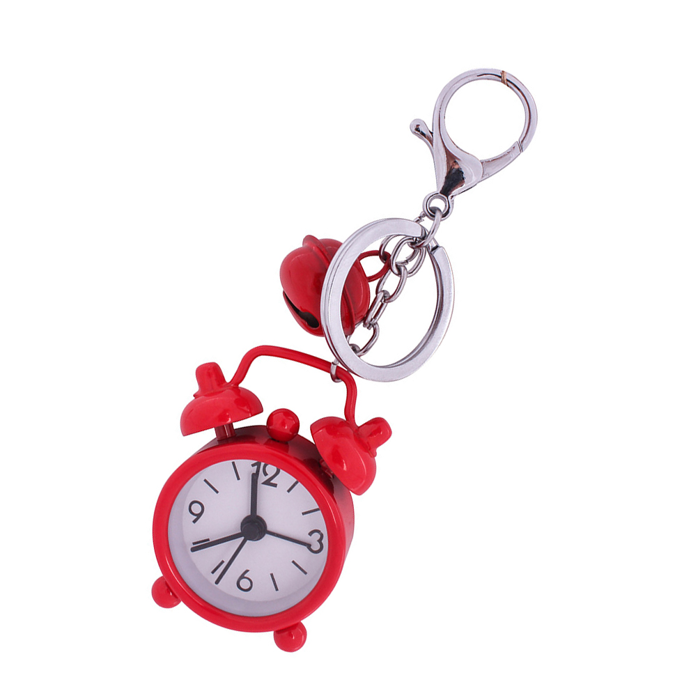 Key Ring Key Pendant with Alarm Clock Digital Clock Portable Alloy
