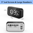 Alarm Clock,Led Display Snooze Port Adjustable Dimmer Clock With Usb
