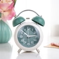 thumbnail image 1 of Alarm Clock, Metal 4 Inch Desk Table Analog Clock Silent with Night Light for Dormitory Home Office Travel Decor Alarm Clock, 1 of 8