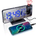 thumbnail image 1 of Alarm Clock - Projection Alarm Clock for Bedroom Ceiling, 7.4" Digital Radio Alarm Clock with Projector, Dual Loud Alarm Clock with USB Port, 4 Dimmer, Snooze, 180° Rotable, Plug-in, 12/24H DST, 1 of 6