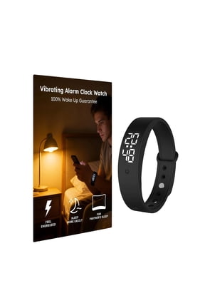 Vibrating Alarm Smart Watch, Silent Digital Wake‑up Tracker for Heavy Sleepers, for Men and Women