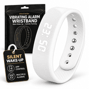 Vibrating Alarm Clock Watch for Heavy Sleepers, Silent Wake up Bracelet & Smart Wristband, Wearable Vibration Wrist Alarm, Non-Audible Sleep Wristband