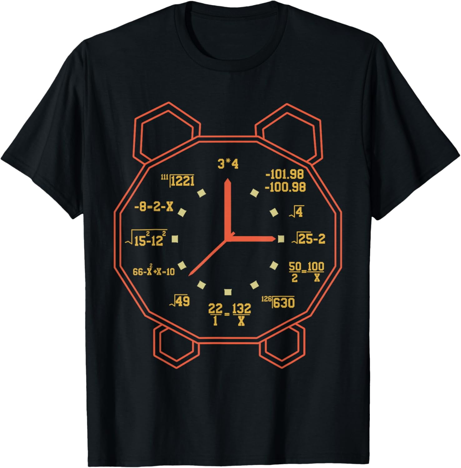 Alarm Clock Time Math Watch Mathematician Formula School TShirt