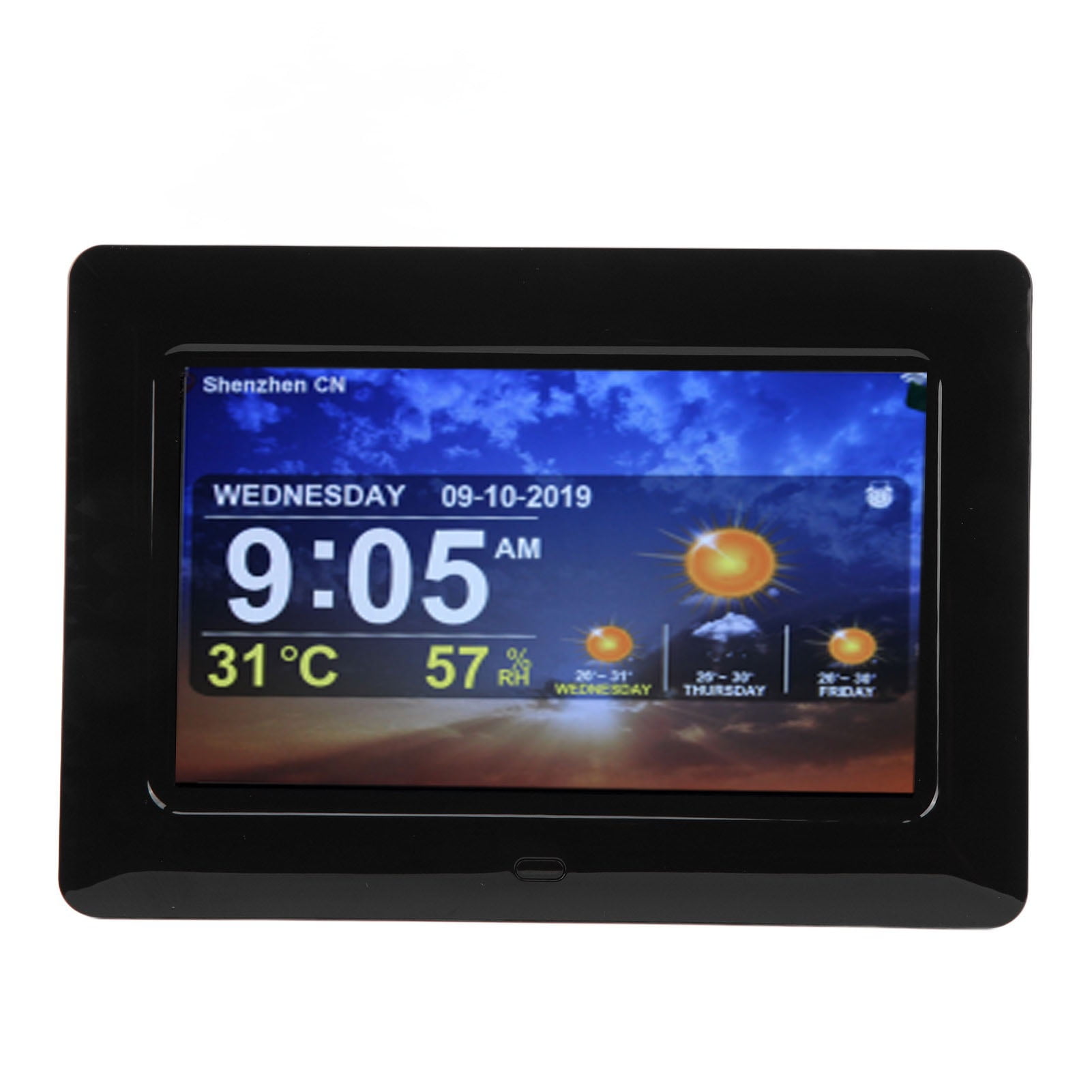 Alarm Clock, WIFI Synchronous Update Remote Control Day Clock 7 Inches