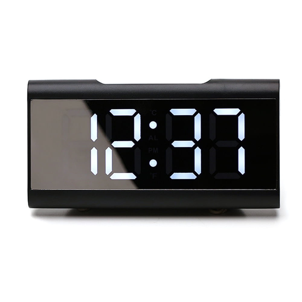 Alarm Clock, Wall Clock, Battery Operated, Led Brightness, Dim Night Model, 12/24Hr, Digits