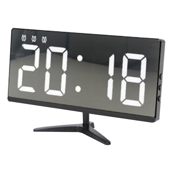 Alarm Clock, Wall Clock, Digital Clock, LED Digit Display, Adjustable Brightness, Table-top,White light