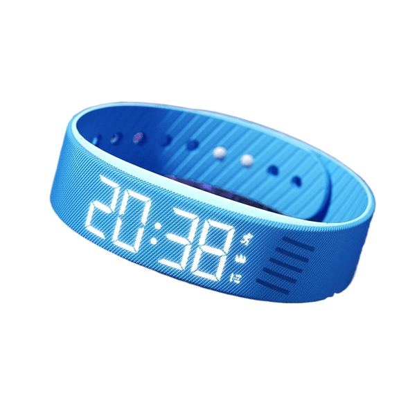 Alarm Clock Watch, Waterproof Vibrating Alarm Wristband with 2 Alarm Clocks, Light-Up Display Alarm Bracelet for Sports Timekeeping Sleep,USB Charging, for Students Sports Enthusiast