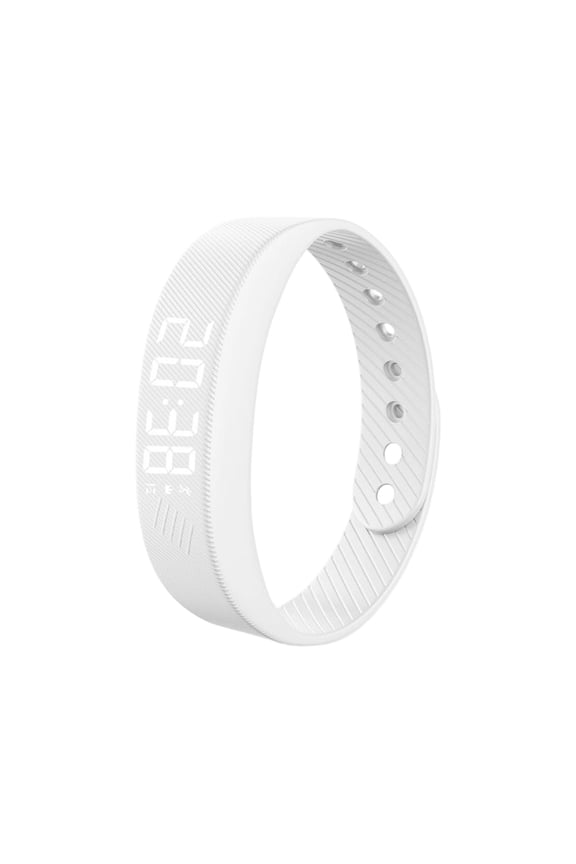 Alarm Clock Watches Vibrating Alarm Wristband Silent Wrist Shock Bands for Deepsleepers Elderly,White