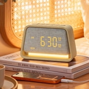 Sunrise Alarm Clock with Wake Up Light, White Noise Sound Machine, 10 Soothing Sounds, Dual Alarms, Dimmable Night Light for Bedroom