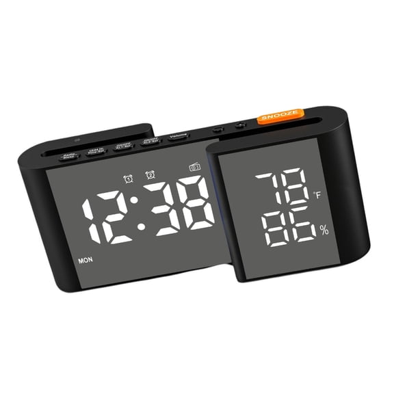 Alarm Clock With Alarms Automatic Brightness Sensors Radio, Temperature Display
