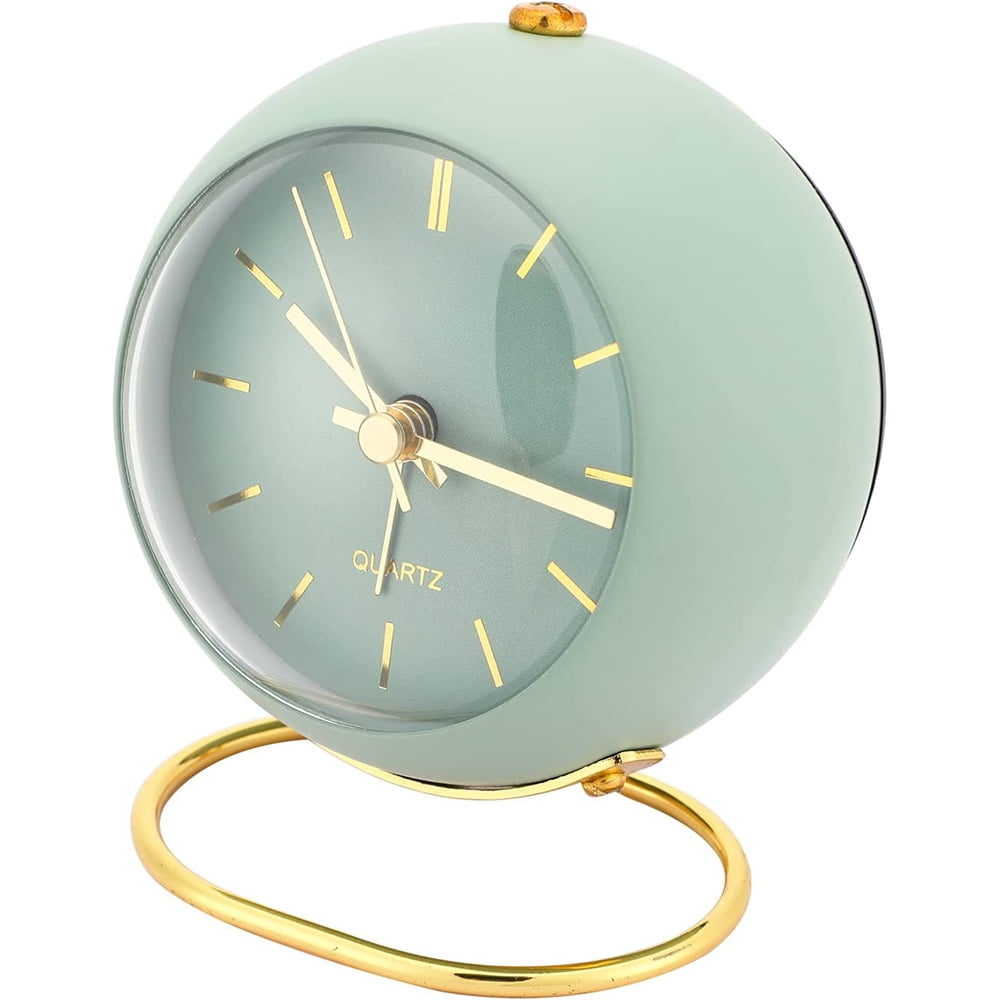Alarm Clock Without Ticking, Analogue with Light Alarm Clock, Retro Loud Alarm Clock, Bedside