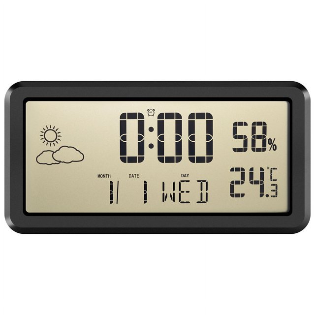 Alarm Clock for Bedroom,Digital Wall Clocks,With Date,Week,Indoor