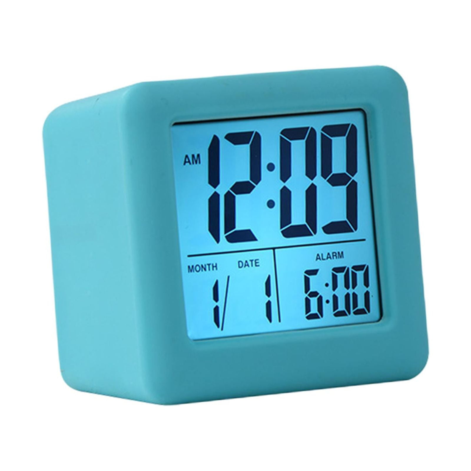 Alarm Clock for Bedroom, Silent Portable Digital Clock, Electronic