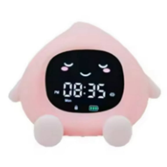 Alarm Clock for Kids 6-in-1 Fruit-Shape Toddler Sleep Training Clock Cute Touch Night Light for Children'S Bedroom