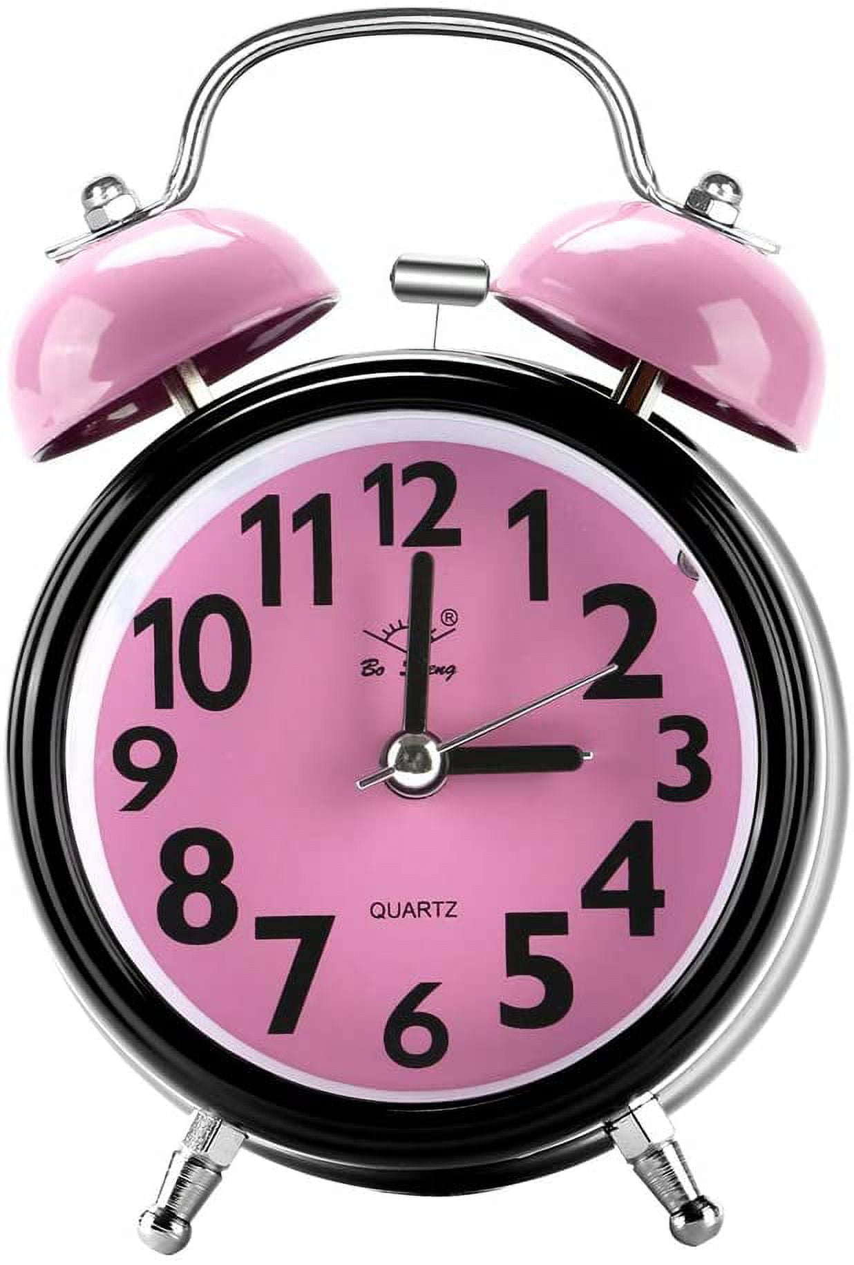 Alarm Clock for Teens, No Ticking Twin Bell Alarm Clock, Backlight and