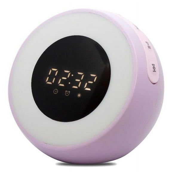 Alarm Clock with Built-in Air Purifier, Sound Machine, Wireless Bluetooth Speaker, and LED Lamp