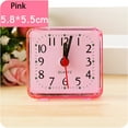 thumbnail image 1 of Alarm Clocks Bed Travel Mini Portable Compact Square Quartz Table Silent Alarm Clock Decor, Small Transparent Square Quartz Beep Table Silent Bedside Clock,Battery Powered Table Clocks(Red), 1 of 5