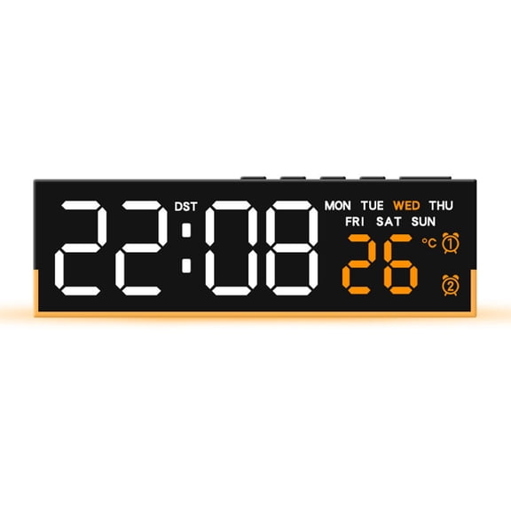 Alarm Clocks Bedroom Digital Desk Clock for Bedside Nightstand Digital Alarms Clocks with Day of Week Temperature