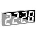 thumbnail image 1 of Alarm Clocks For Bedrooms,Clock Desk,Digital Alarm Clock Simples Led Large Digital Display Fashion Multi-Set Alarm Clock Features Desktop Bedside Study Kitchen Mirror Clock.White, 1 of 6