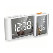 Alarm Clocks for Bedrooms, Digital Loud Radio Alarm Clock for Heavy Sleepers Adults, with Date, Month, Temperature Humidity LED Display, FM Radio, Modern Decor for Bedside, College Dorm, Bedroom