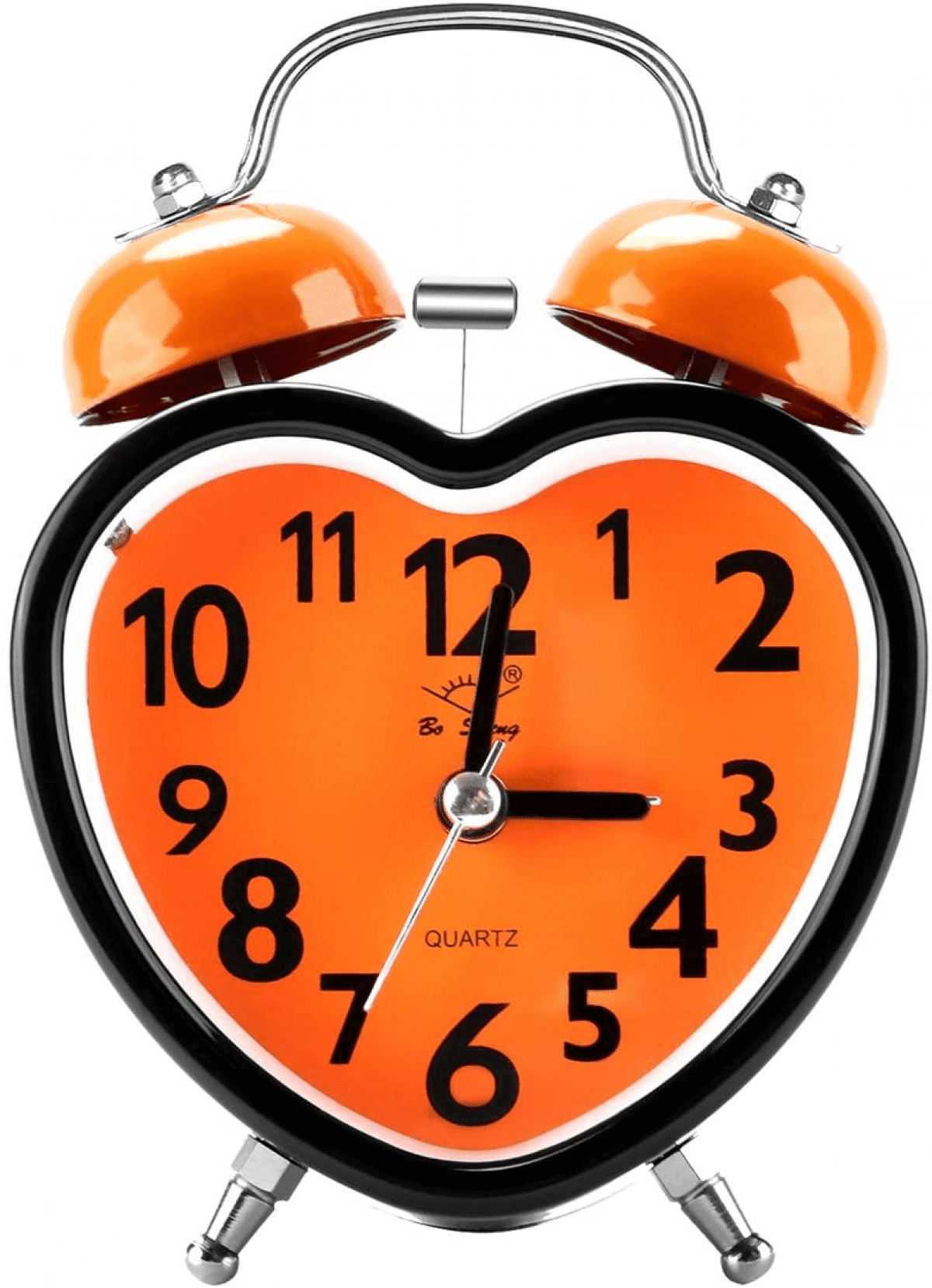 Alarm Clocks for Bedrooms, Cute No Ticking Twin Bell with Backlight and