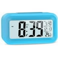 thumbnail image 1 of Alarm Clocks for Bedrooms,Digital Alarm Clock with LCD Screen,Snooze,12/24H,Battery Operated for Heavy Sleepers Adults Desk Travel Office (Blue), 1 of 4