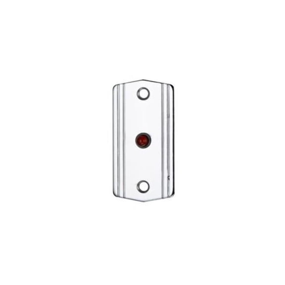 Alarm Controls ACSMP-28 12 & 24 VDC Red LED Chrome Plated Brass Mini-Plate