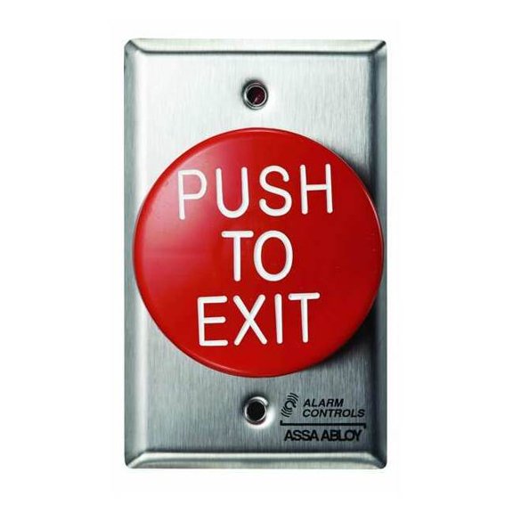 Alarm Controls Push Button,2-1/4 in. D,w/Face Plate TS-60
