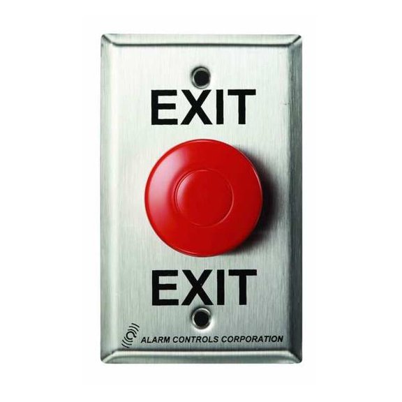 Alarm Controls Push Button,Plastic,w/Face Plate EB-1
