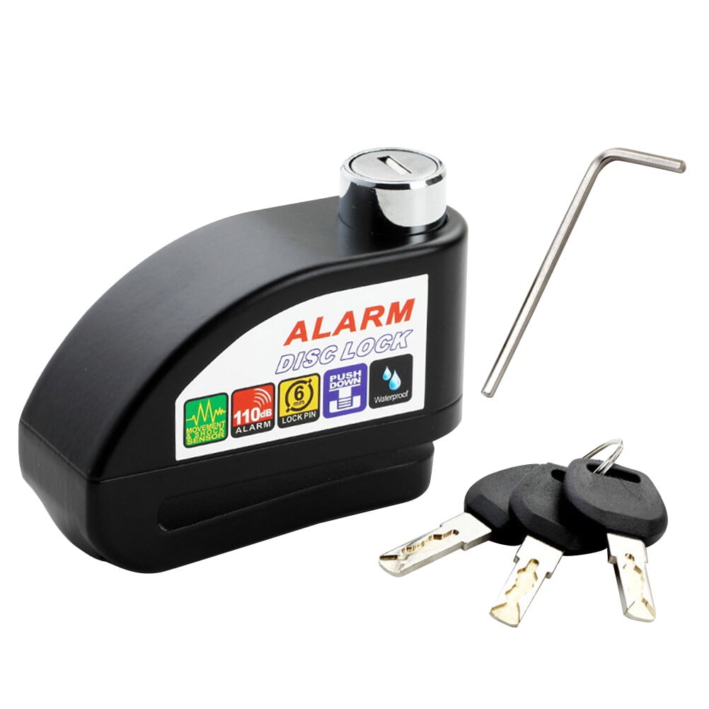 Alarm Disc Lock Waterproof Motorcycle Antitheft Disc Brake Lock Alarm Sound 6mm Pin Brake Disc