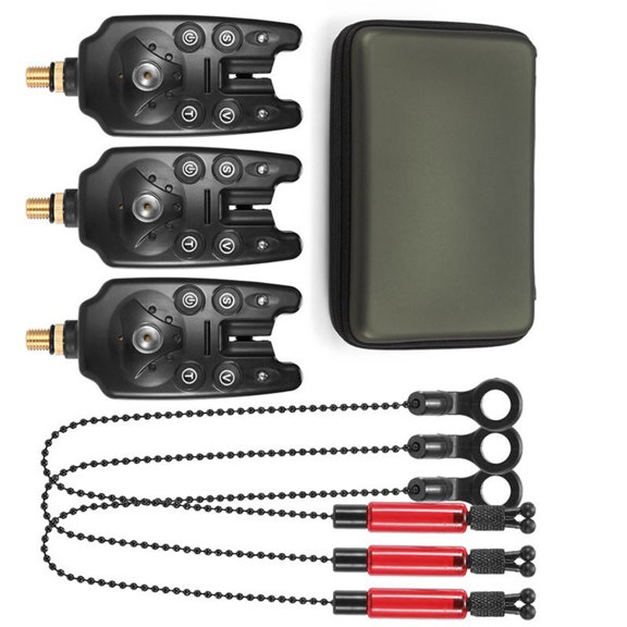 Alarm Fishing Bite Alarms And Chain Alert  Set LED Indicator Alert Fishing  With Zipper Box