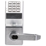 Alarm Lock DL2700IC26DY Trilogy Electronic Digital Lever Lock with Interchangeable Core for Yale Prep Satin Chrome Finish