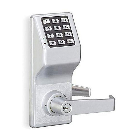 Alarm Lock DL2700WP26D Weather Resistant Trilogy Electronic Digital Lever Lock, Satin Chrome