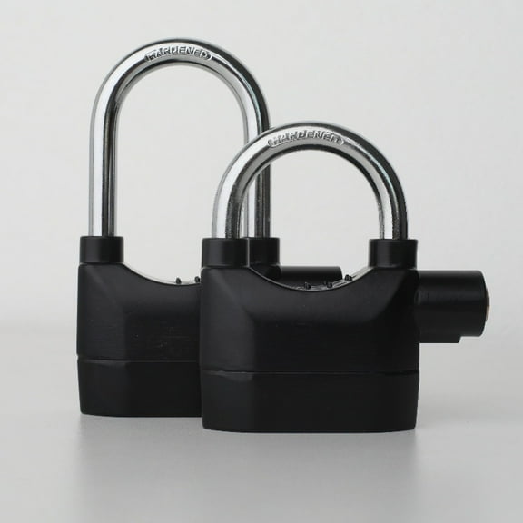 Alarm Lock,Universal Security Alarm Lock System Burglar Door Motor Bike Padlock with Keys (Black), 2 Pack