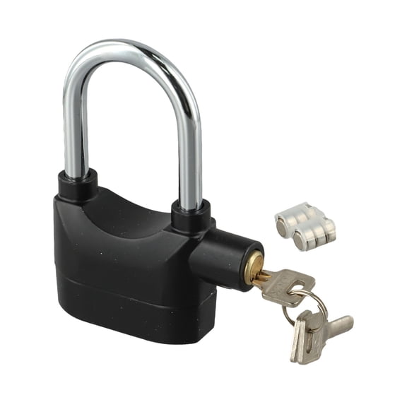 Alarm Padlock with 110 Decibel Siren for Bike Security Anti Rust Lock Waterproof