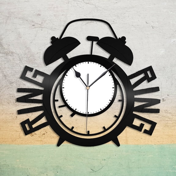 Alarm Ring Ring Vinyl Wall Clock Record Unique Design Souvenir Gift Home Decor Vintage Design Office Bar Room Home Decor