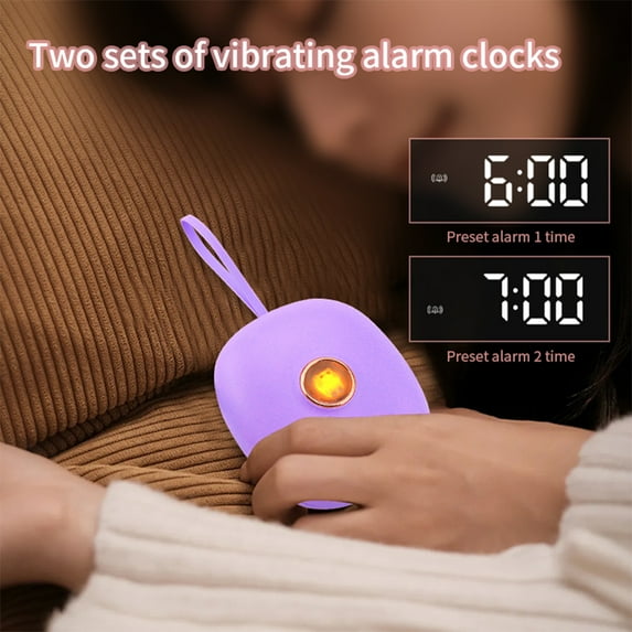 Alarm clock,Clock Creative Cute Mute Mute Led Creative Cute Creative Cute Silent Vibration Alarm Mute Led Clock Alarm Clock Eryue Buzhi Purple