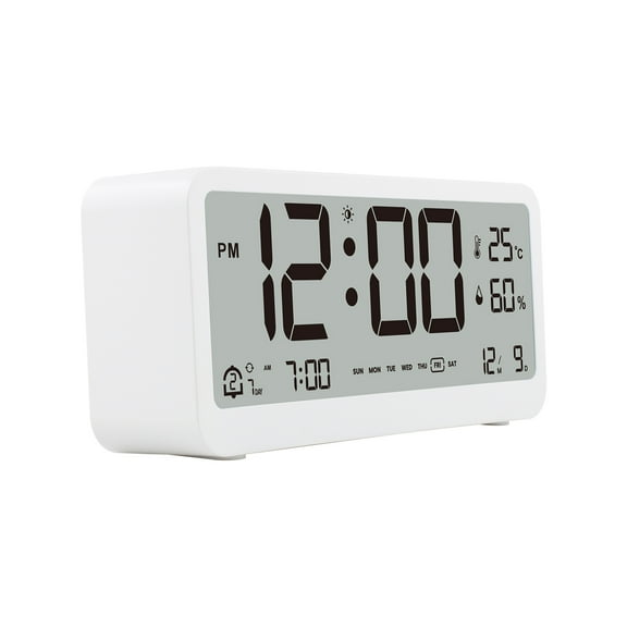 Alarm clock,Clock Led Adjustable Clock With Dual With Dual Alarms Adjustable Temperature Alarm Alarms Modes Week Alarm Clock Date Month Display Month Display 12/24h Modes Week Date Snooze