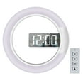 thumbnail image 1 of Alarm clock,Temperature Display Led Snooze Display Alarm Round 7 Mode Temperature Wall Clock Colors Adjustable Remote Round Wall Decoration Alarm Clock 12/24h Mode Adjustable Round Alarm, 1 of 7