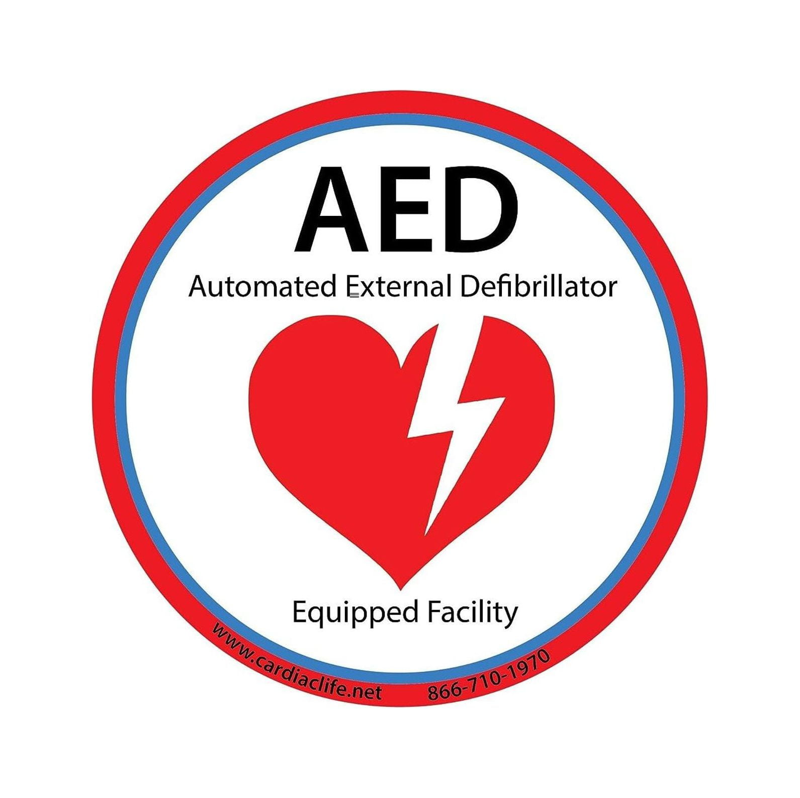 Alarmed AED Defibrillator Wall Mounted Storage Fit Cardiac