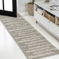 thumbnail image 1 of JONATHAN Y MOROCCAN HYPE 2 x 10 Runner Rug, Alaro Berber Stripe Shag - Gray/Ivory, MOH402B-210, 1 of 8
