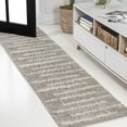 thumbnail image 1 of JONATHAN Y MOROCCAN HYPE 2 x 10 Runner Rug, Alaro Berber Stripe Shag - Gray/Ivory, MOH402B-210, 1 of 8
