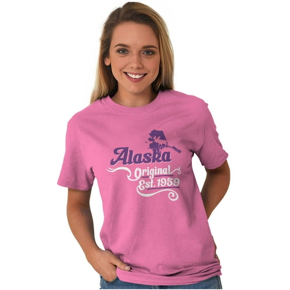 Alaska AK Moose State Shape Filagree Women's Plus Size Graphic Tee Brisco Brands 3X