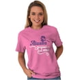 thumbnail image 1 of Alaska AK Moose State Shape Filagree Women's Graphic T Shirt Tees Brisco Brands S, 1 of 6
