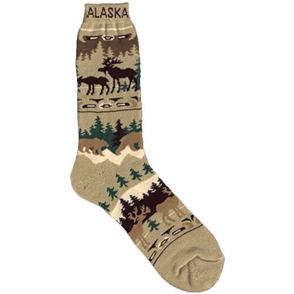 ARCTIC CIRCLE Unisex Socks Alaska Animals Adult Size 8-11