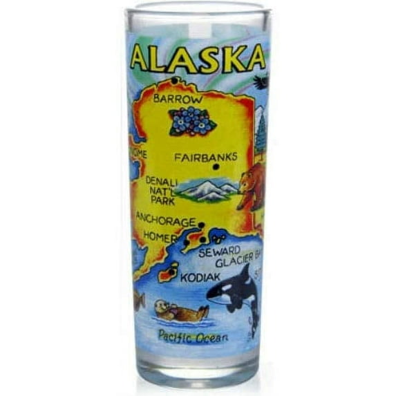 Alaska Aurora Map Shooter Shot Glass