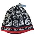 thumbnail image 1 of Alaska Beanie Hat Skull Red Totemic Knit Stocking Hat, 1 of 1