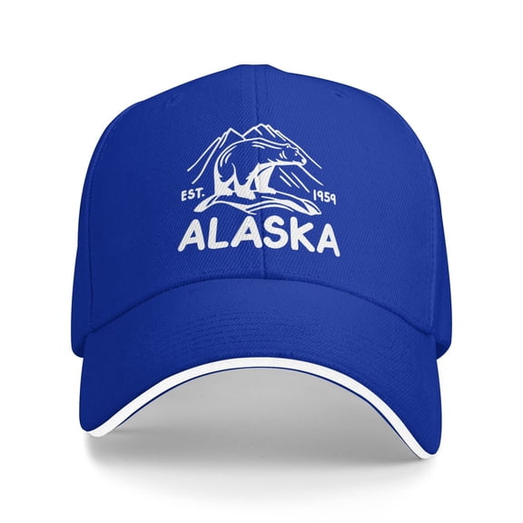 Alaska Bear Est. 1959 Unisex Sandwich Cap Classic Baseball Capunisex Adjustable Casquette Dad Hat